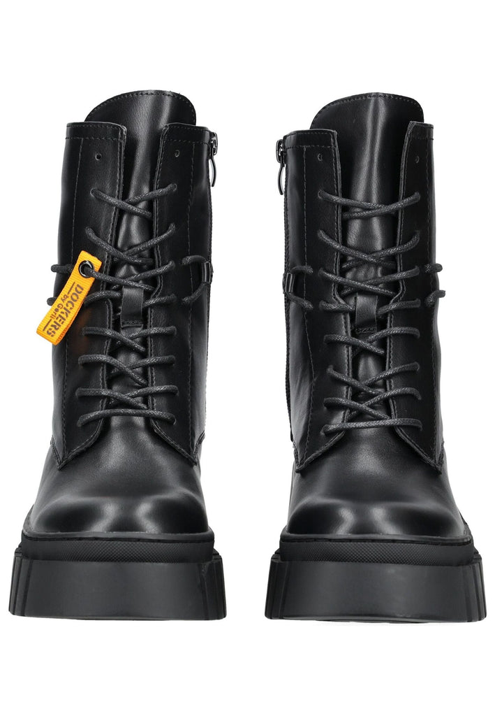 Dockers Stiefelette Lederimitat Schwarz Warmfutter