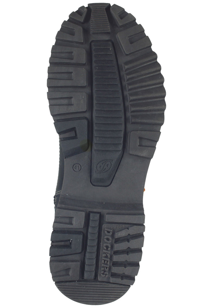 Dockers Stiefelette Lederimitat Schwarz Warmfutter