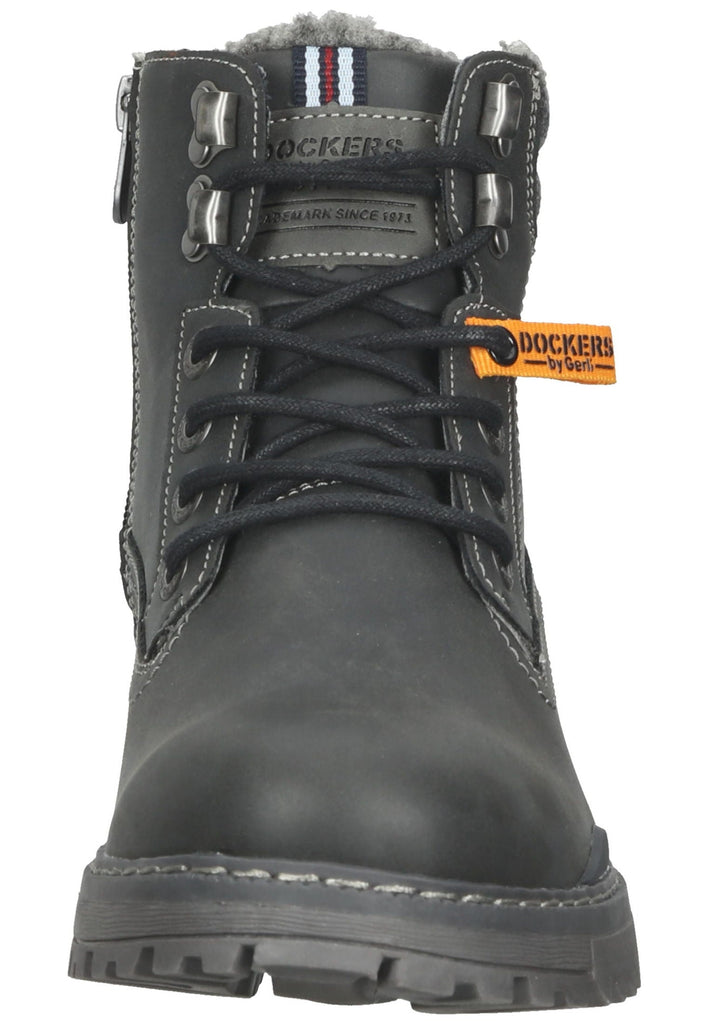 Dockers Stiefelette Lederimitat Schwarz Warmfutter