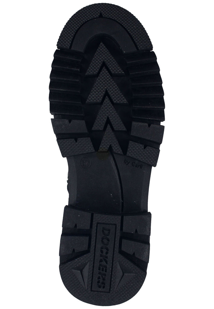 Dockers Stiefelette Lederimitat Schwarz Warmfutter