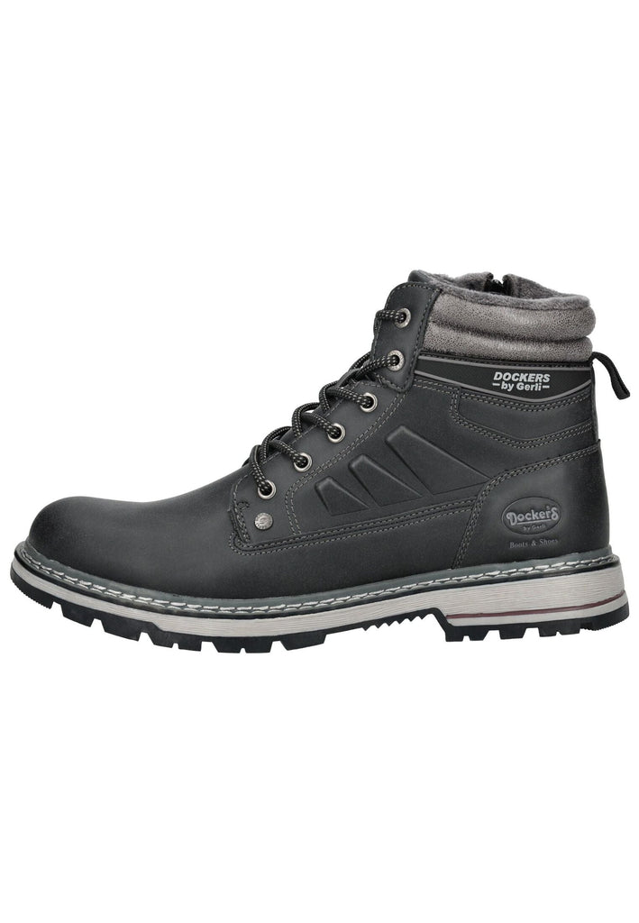 Dockers Stiefelette Lederimitat Schwarz Warmfutter