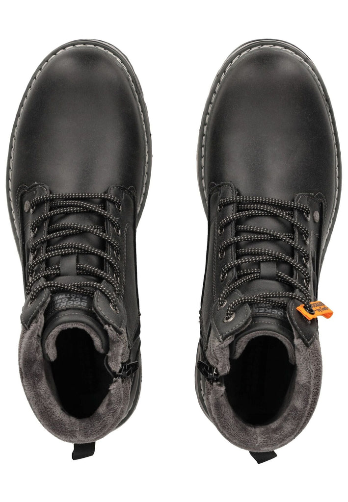 Dockers Stiefelette Lederimitat Schwarz Warmfutter
