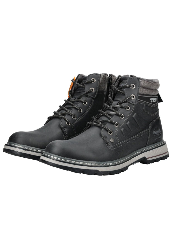 Dockers Stiefelette Lederimitat Schwarz Warmfutter