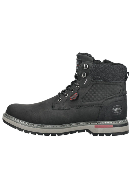 Dockers Stiefelette Lederimitat Schwarz Warmfutter