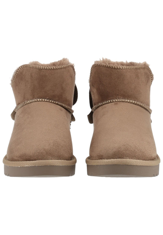 Dockers Stiefelette Lederimitat Taupe Warmfutter