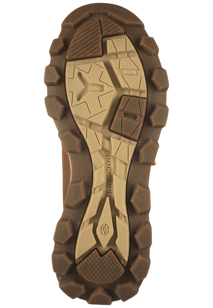 Dockers Stiefelette Lederimitat/Textil Cognac