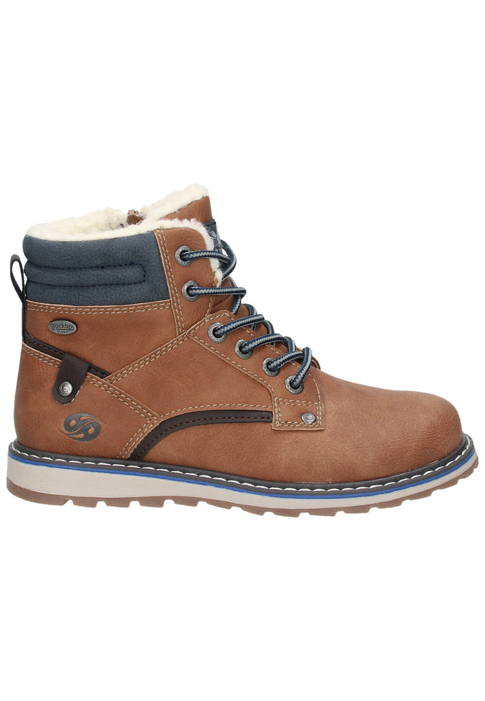 Dockers Stiefelette Lederimitat/Textil Cognac Warmfutter