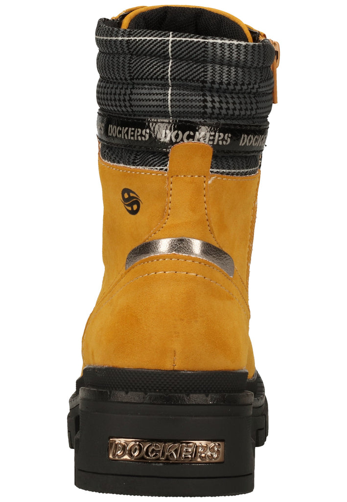 Dockers Stiefelette Lederimitat/Textil Gelb