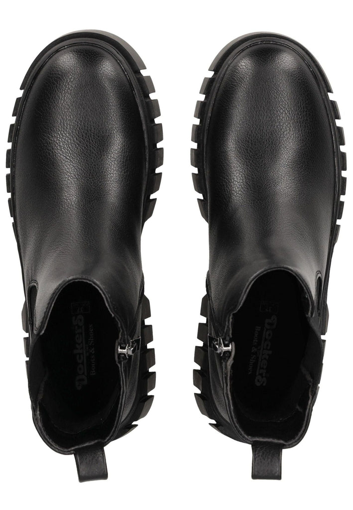 Dockers Stiefelette Lederimitat/Textil Schwarz