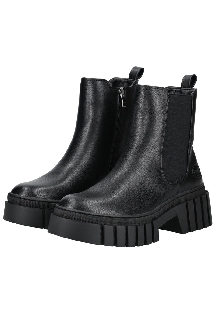 Dockers Stiefelette Lederimitat/Textil Schwarz