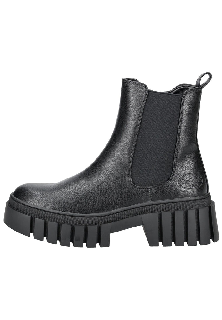Dockers Stiefelette Lederimitat/Textil Schwarz