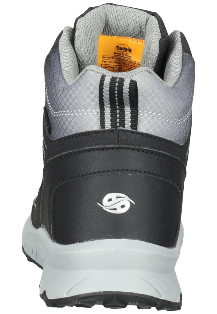 Dockers Stiefelette Lederimitat/Textil Schwarz/grau