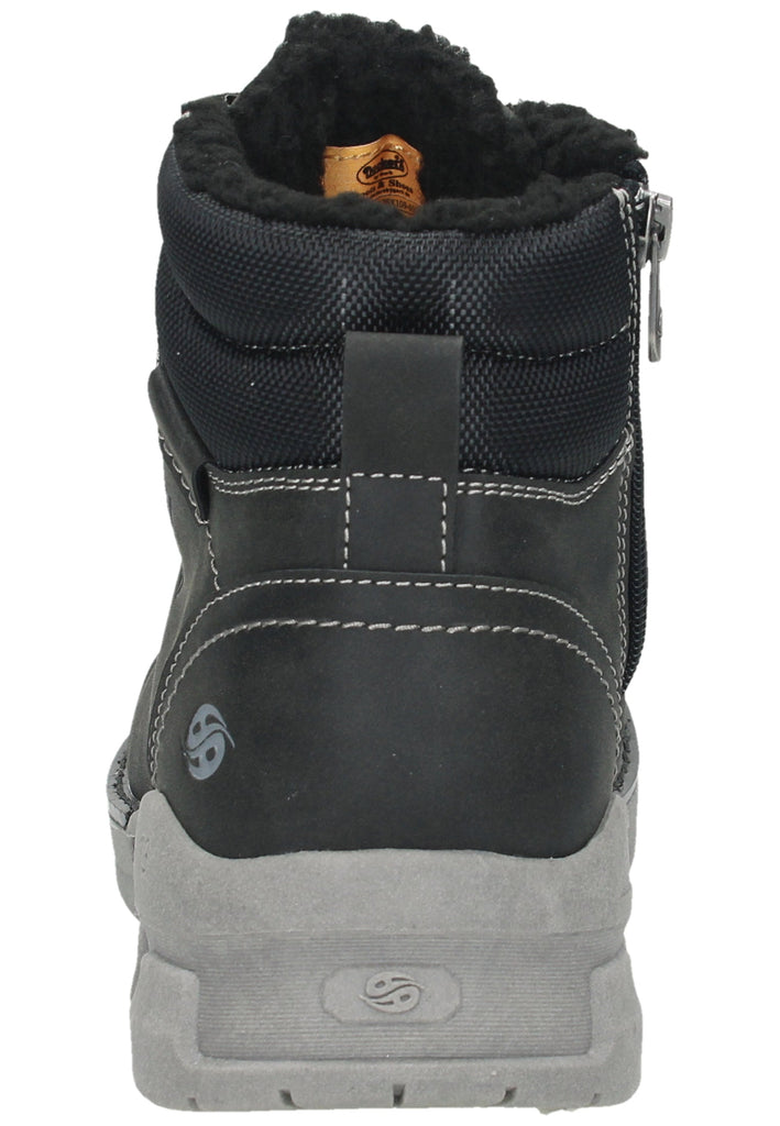 Dockers Stiefelette Lederimitat/Textil Schwarz Warmfutter