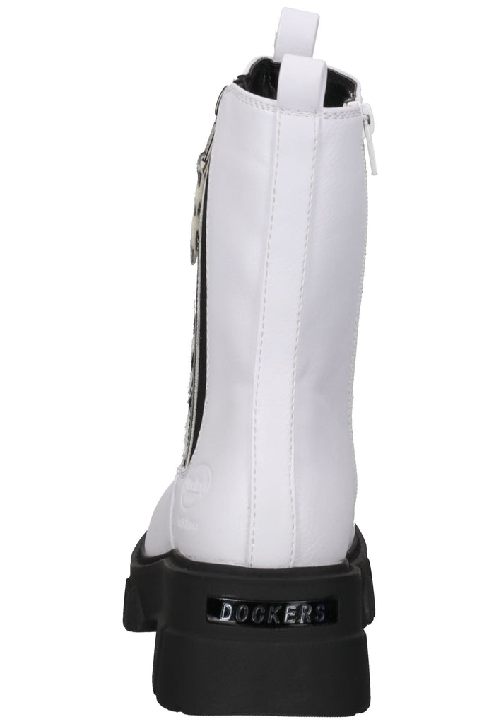 Dockers Stiefelette Lederimitat Weiß