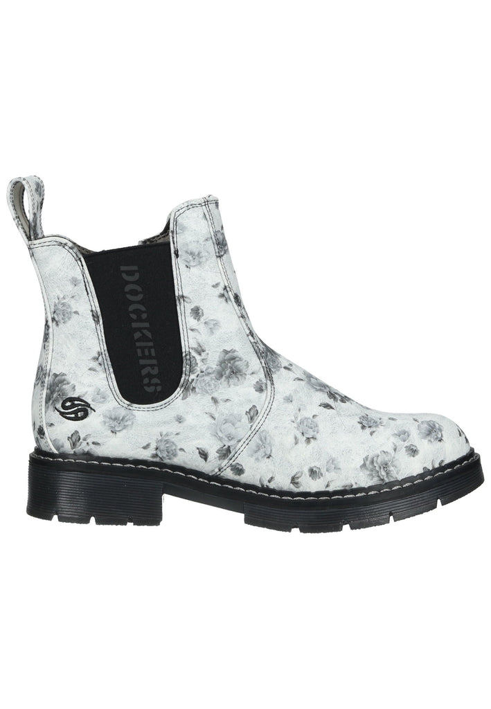 Dockers Stiefelette Lederimitat Weiß/Schwarz