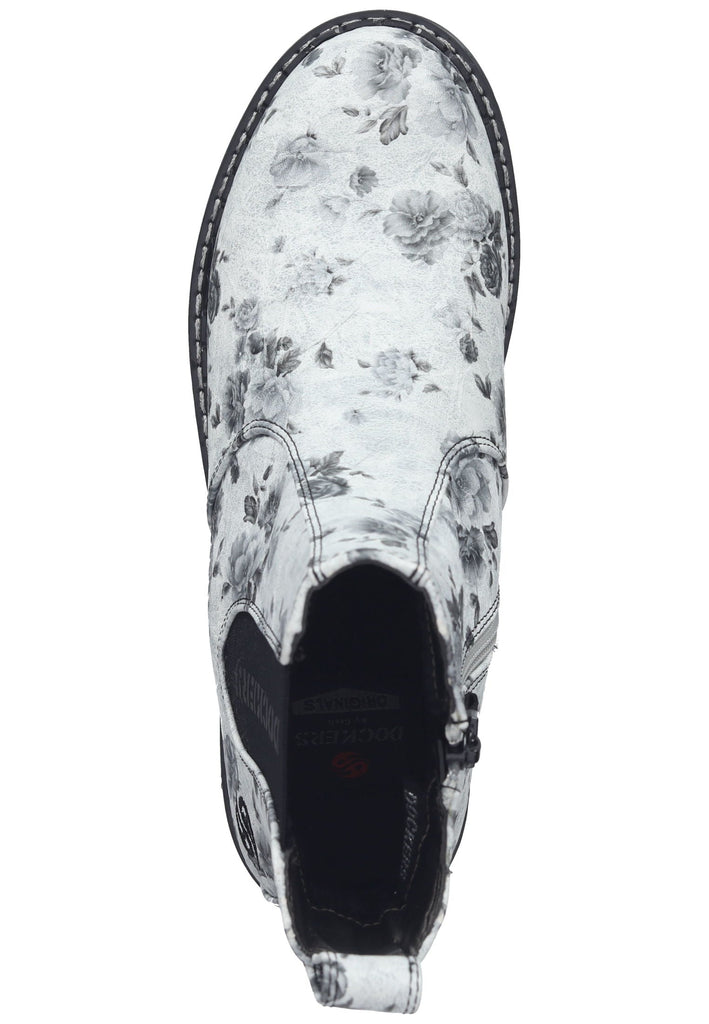 Dockers Stiefelette Lederimitat Weiß/Schwarz