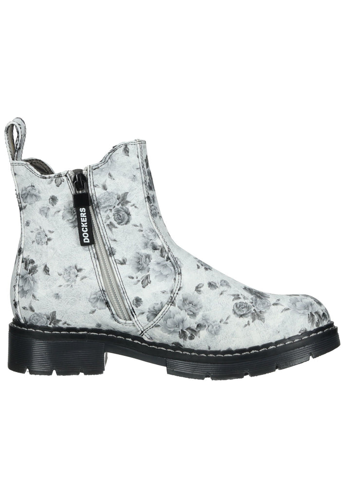 Dockers Stiefelette Lederimitat Weiß/Schwarz