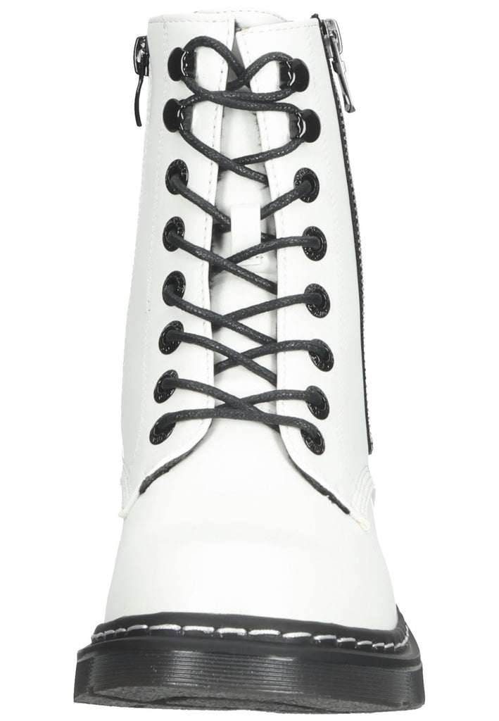 Dockers Stiefelette Lederimitat Weiß/Schwarz Warmfutter