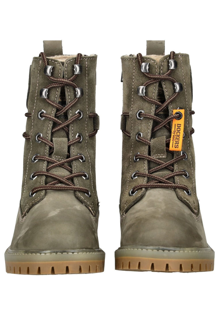 Dockers Stiefelette Nubukleder Khaki Warmfutter