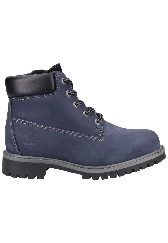Dockers Stiefelette Nubukleder Navy Warmfutter