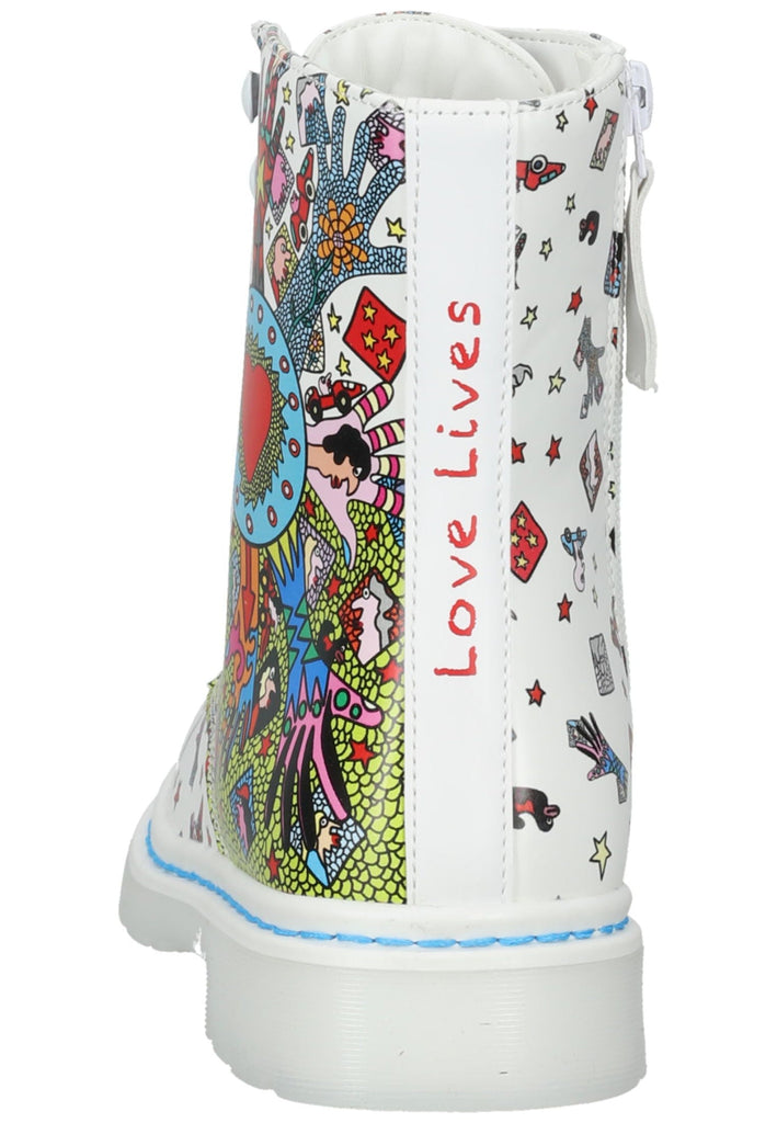 Dockers Stiefelette Polyacryl Weiß/Blau