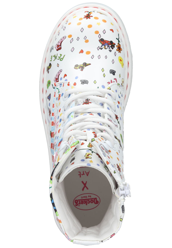 Dockers Stiefelette Polyacryl Weiß/Grün