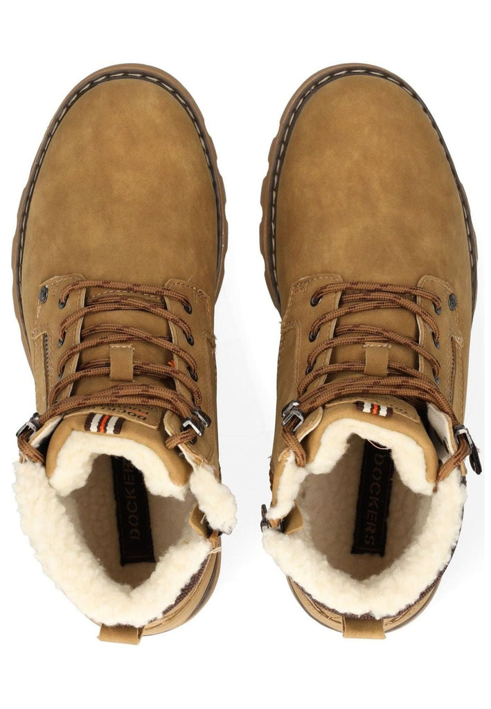 Dockers Stiefelette PU Braun Warmfutter