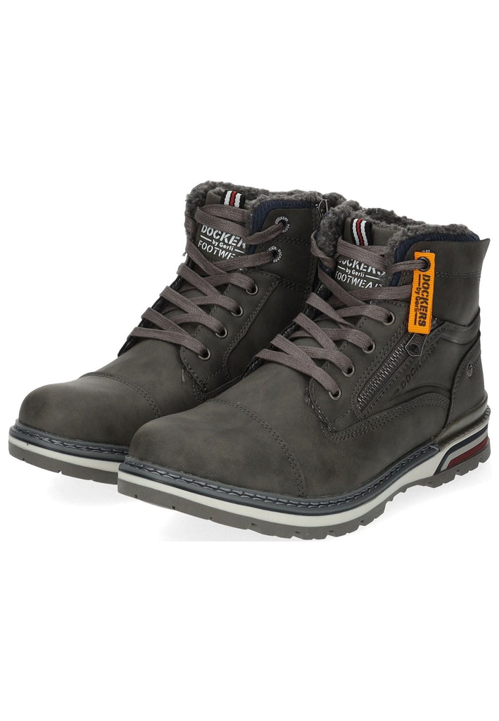 Dockers Stiefelette PU Dunkelgrau Warmfutter