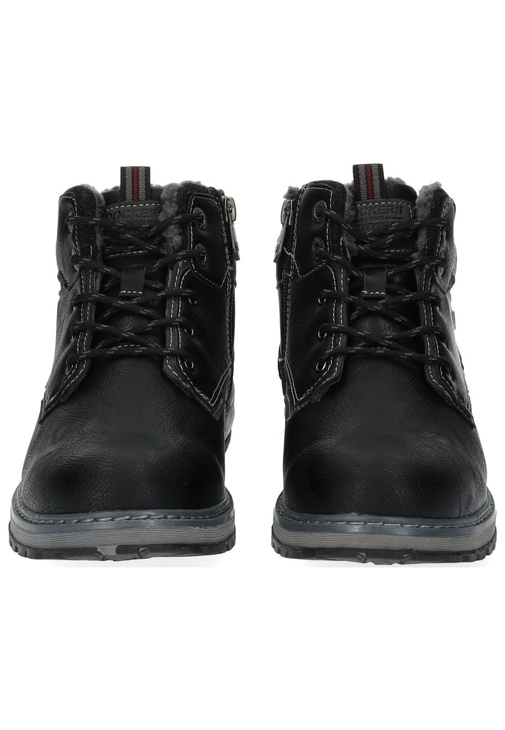 Dockers Stiefelette PU Schwarz/Grau Warmfutter