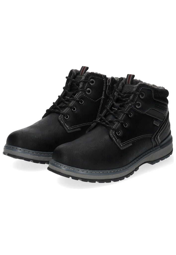 Dockers Stiefelette PU Schwarz/Grau Warmfutter