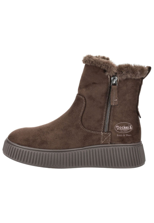 Dockers Stiefelette Textil Braun Warmfutter