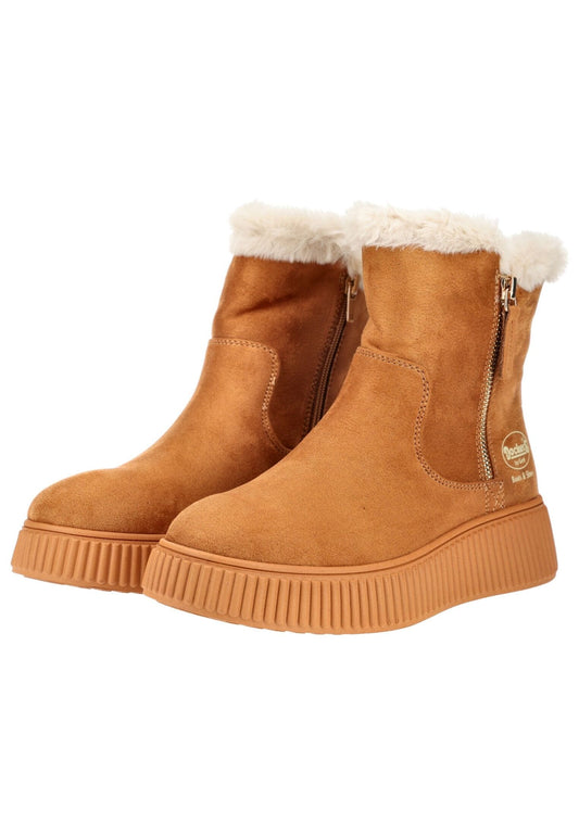 Dockers Stiefelette Textil Cognac Warmfutter