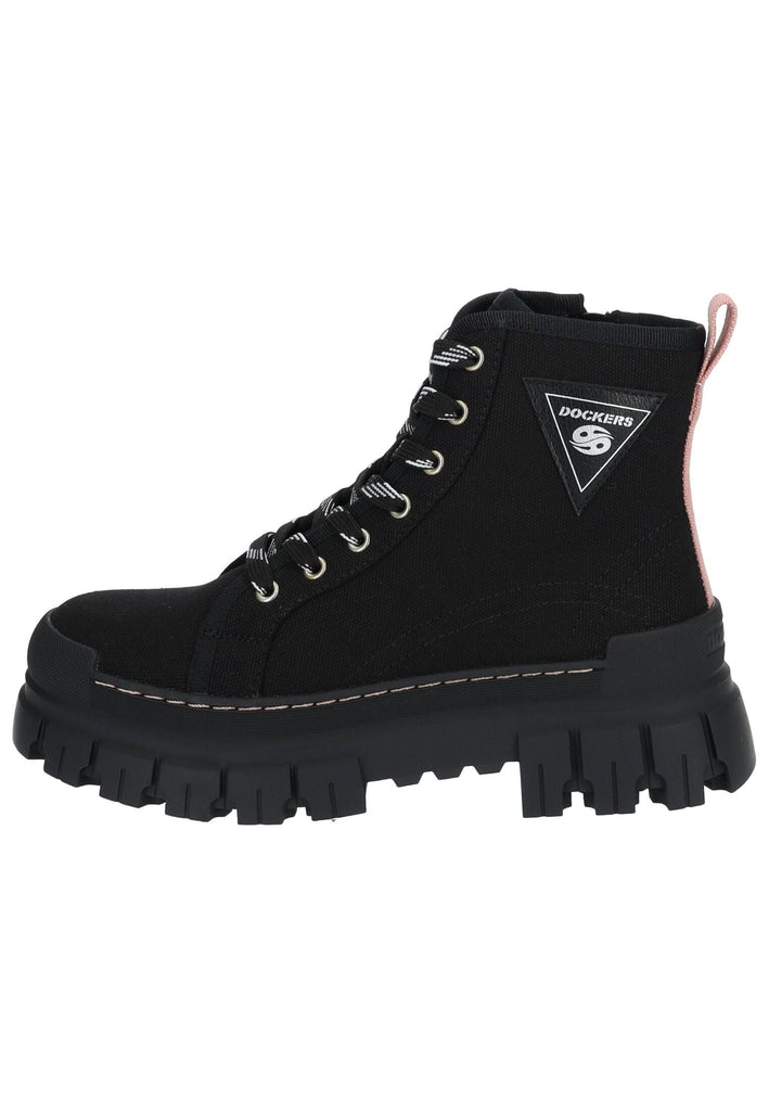 Dockers Stiefelette Textil Schwarz/Rosa
