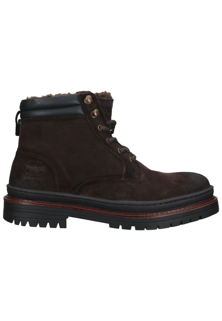 Dockers Stiefelette Veloursleder Braun Warmfutter