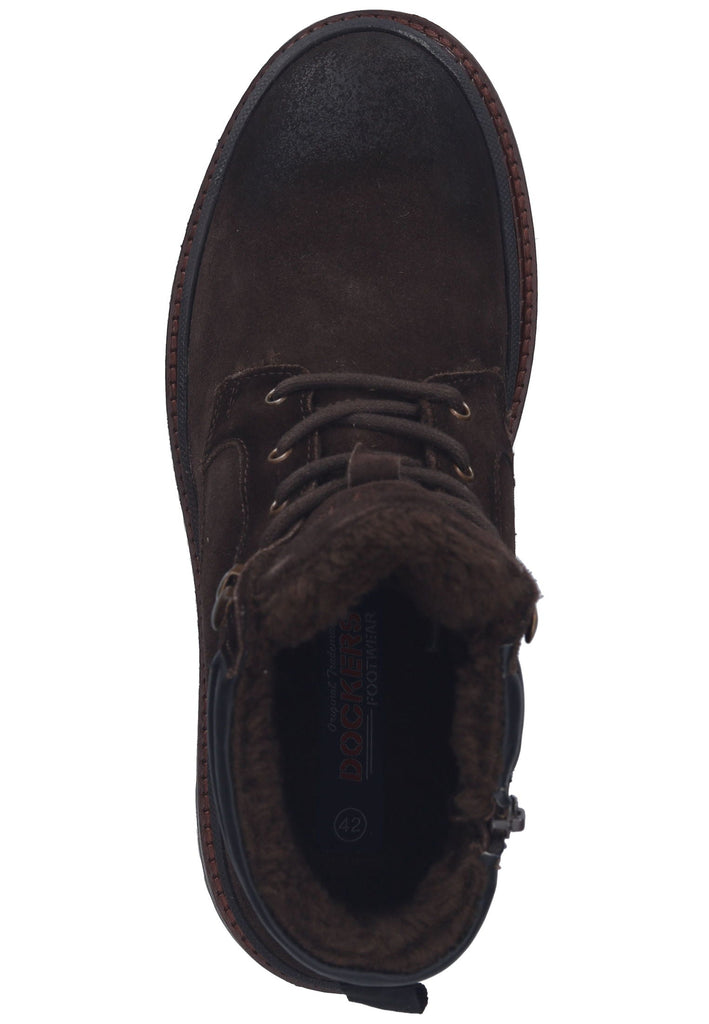 Dockers Stiefelette Veloursleder Braun Warmfutter
