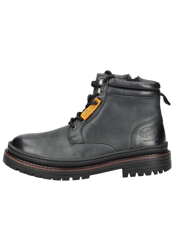 Stiefeletten Dockers Stiefelette Glattleder Schwarz
