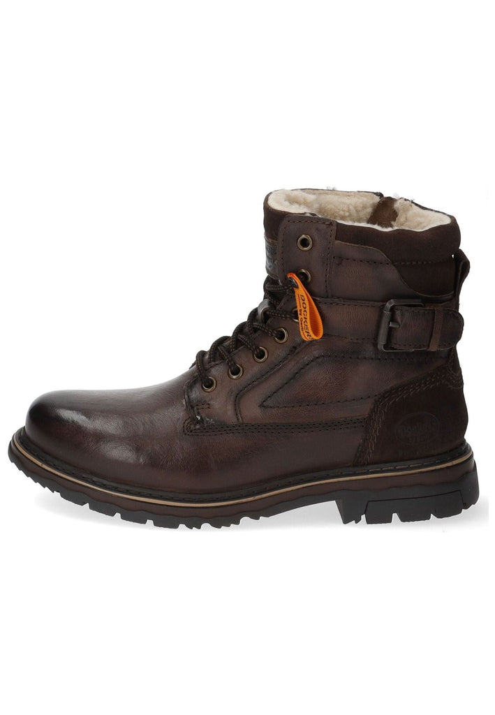 Stiefeletten Dockers Stiefelette Leder Braun Warmfutter