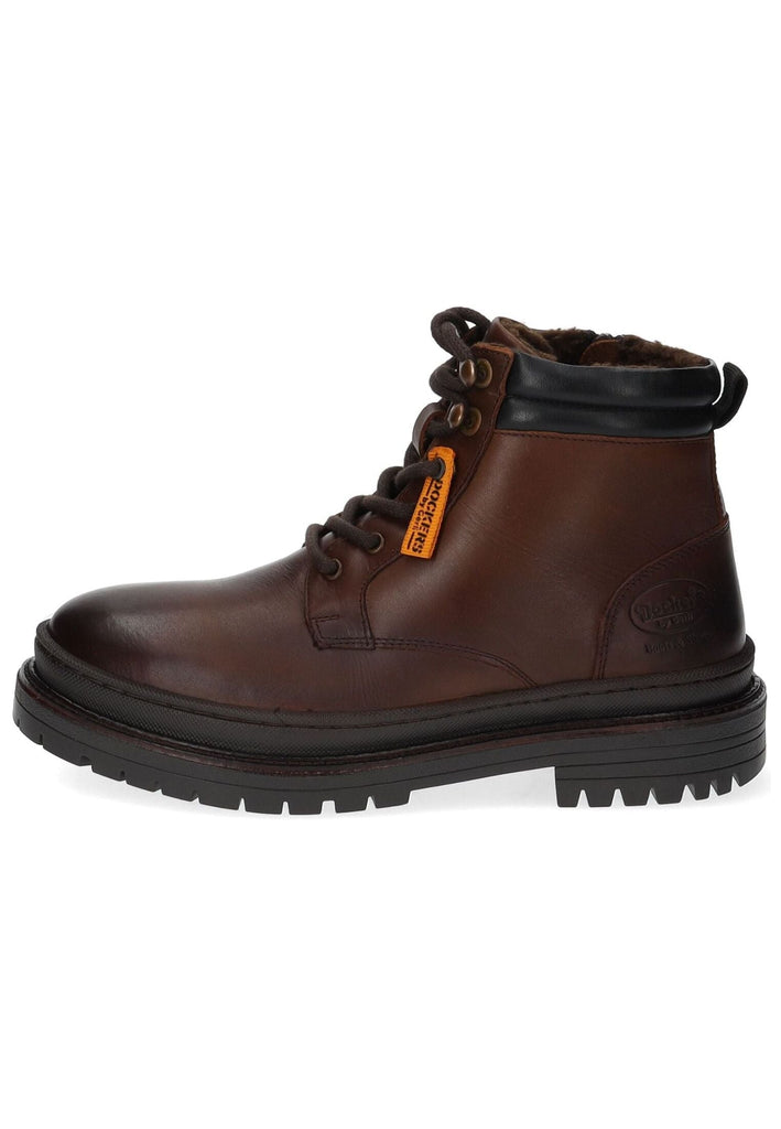 Stiefeletten Dockers Stiefelette Leder Braun Warmfutter