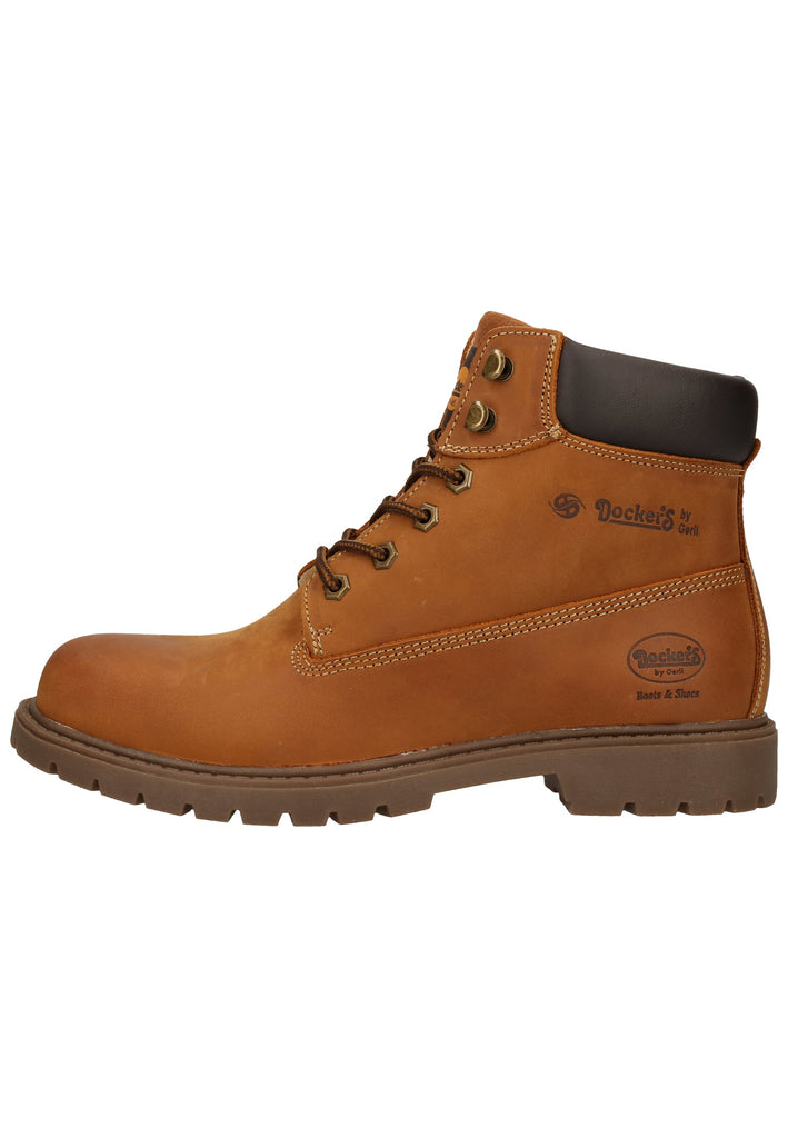 Stiefeletten Dockers Stiefelette Leder Braun Warmfutter