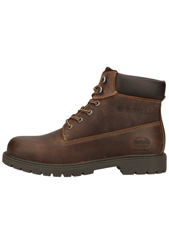 Stiefeletten Dockers Stiefelette Leder Dunkelbraun