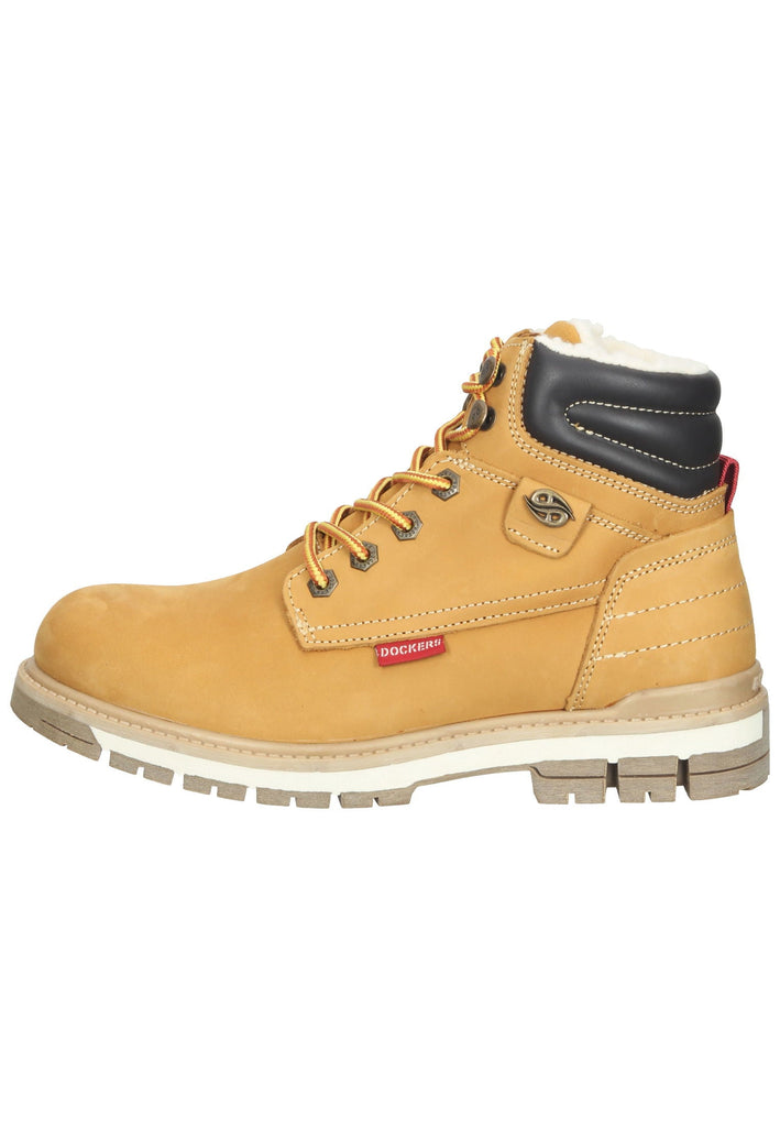 Stiefeletten Dockers Stiefelette Leder Golden Tan Warmfutter