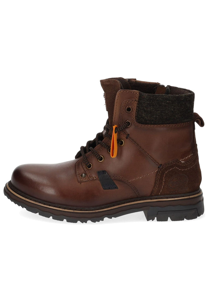 Stiefeletten Dockers Stiefelette Leder Schoko Warmfutter