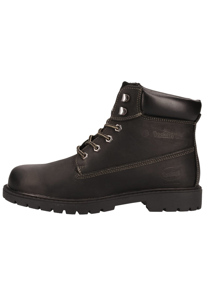 Stiefeletten Dockers Stiefelette Leder Schwarz