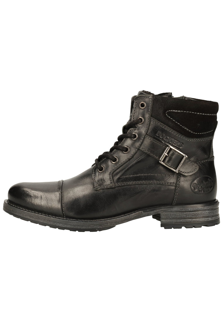 Stiefeletten Dockers Stiefelette Leder Schwarz