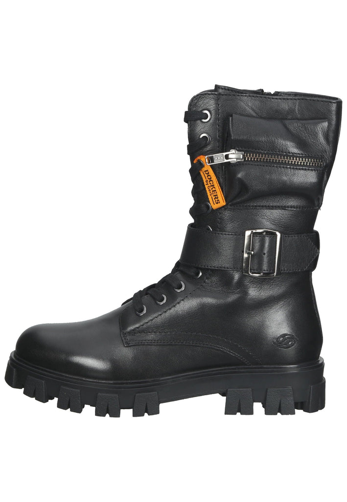 Stiefeletten Dockers Stiefelette Leder Schwarz