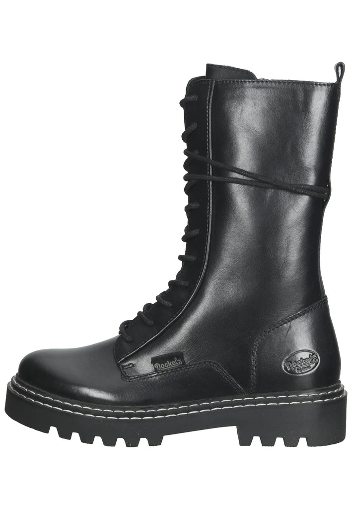 Stiefeletten Dockers Stiefelette Leder Schwarz