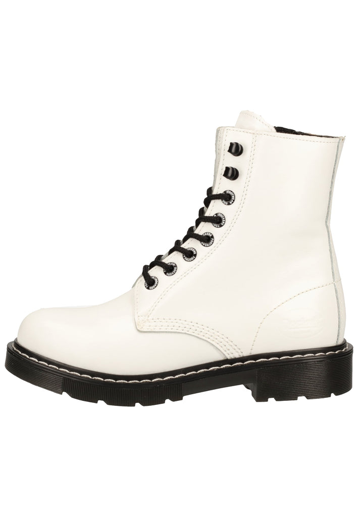 Stiefeletten Dockers Stiefelette Leder Weiß/Schwarz