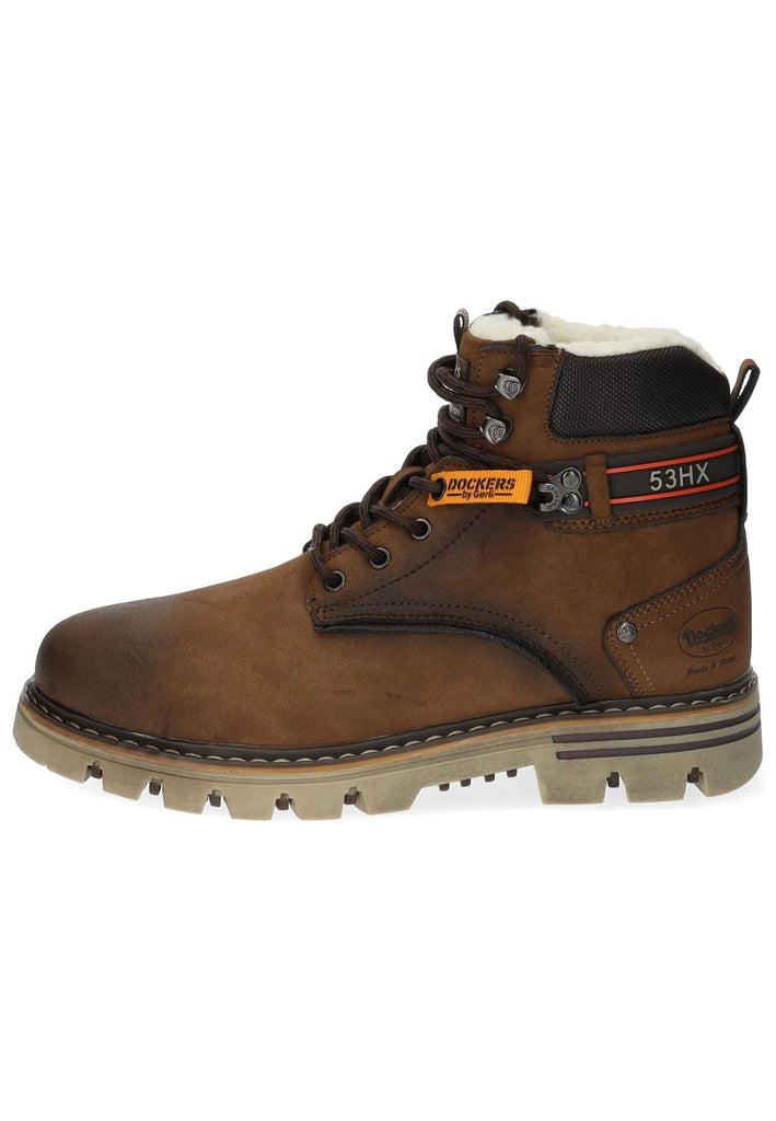 Stiefeletten Dockers Stiefelette Lederimitat Braun Warmfutter