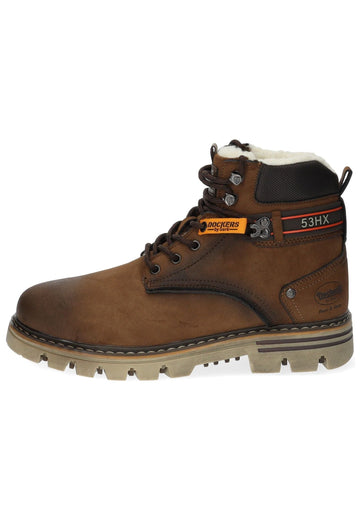 Stiefeletten Dockers Stiefelette Lederimitat Braun Warmfutter