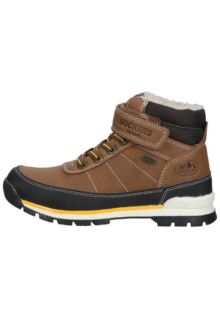 Stiefeletten Dockers Stiefelette Lederimitat Braun Warmfutter